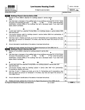Form 8586 Low-Income Housing Credit