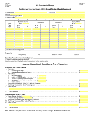 U.S Department of Energy Semi-Annual Summary Report of DOE ... - wpi