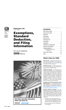 IRS Publication 501 2008