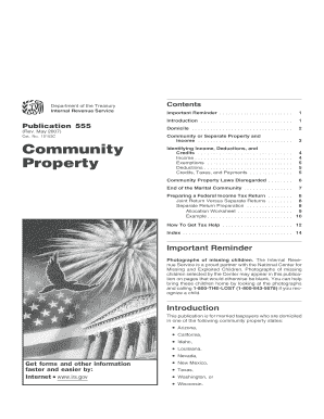 IRS Publication 555 Community Property
