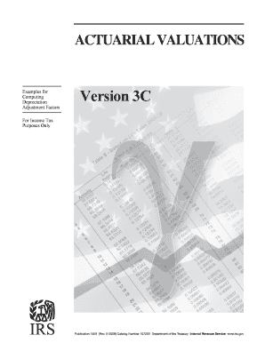 IRS Actuarial Valuation Publication 1459