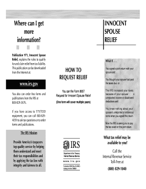 IRS Innocent Spouse Relief Form 8857