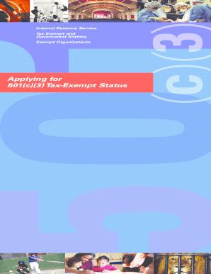 IRS 501(c)(3) Tax-Exempt Status Application