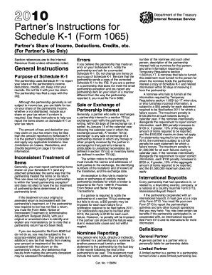 Partner’s Instructions for Schedule K-1 (Form 1065)