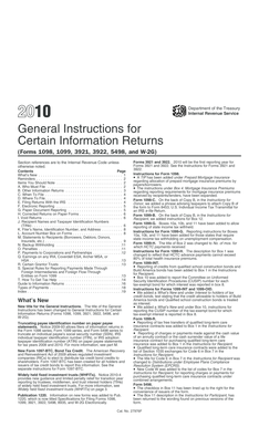 2010 General Instructions for Certain Information Returns