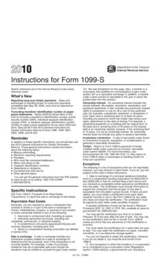 Instructions for Form 1099-S (2010)