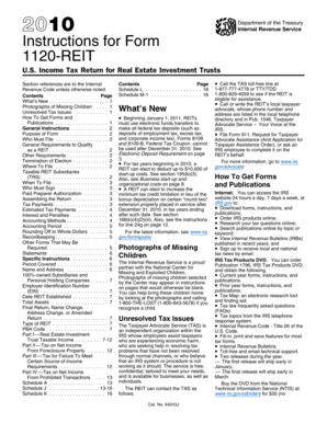 Instructions for Form 1120-REIT