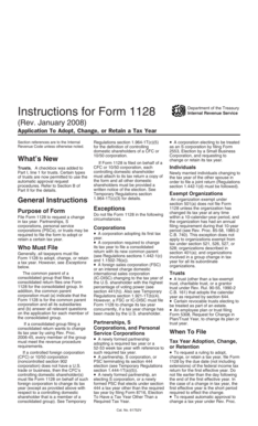 IRS Form 1128 Application