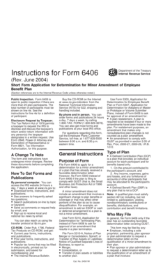 IRS Form 6406 Instructions