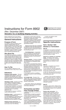 IRS Form 8902 Instructions