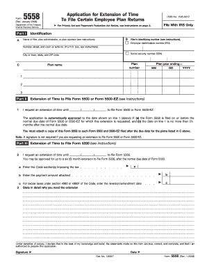 IRS Form 5558