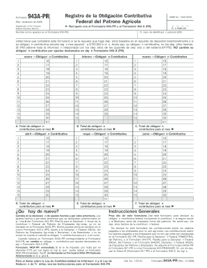 Formulario 943A-PR Registro de la Obligación Contributiva