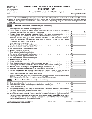 Schedule H Form 1120