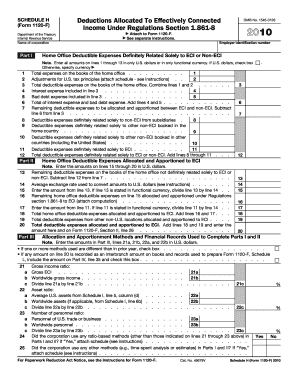 Schedule H Form 1120-F
