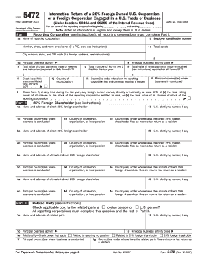 Form 5472 Information Return