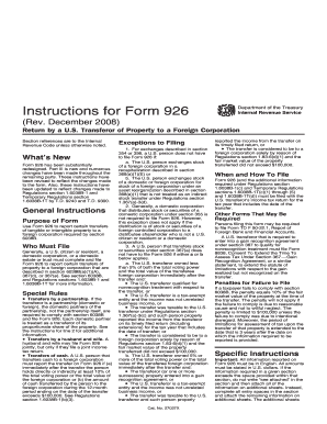 Form 926 Instructions