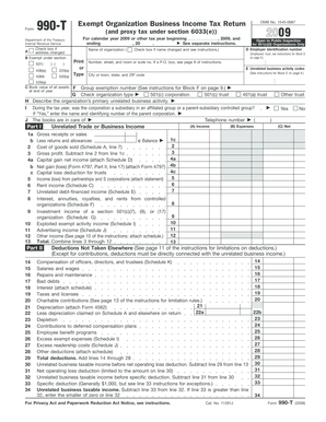 Form 990-T 2009