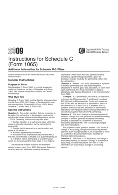 Instructions for Schedule C (Form 1065)
