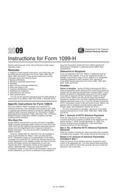 Instructions for Form 1099-H