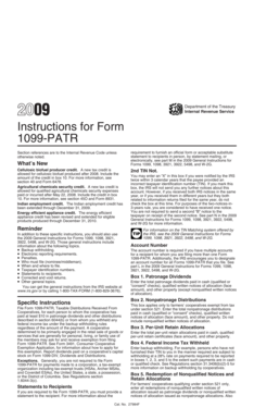Instructions for Form 1099-PATR