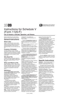 Instructions for Schedule V (Form 1120-F)