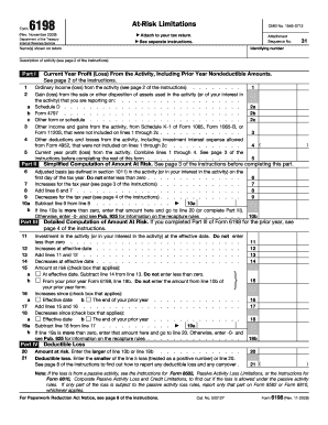 IRS Form 6198 At-Risk