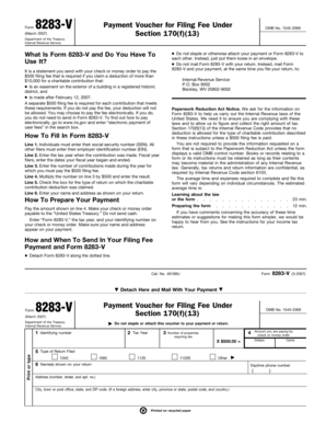 Form 8283-V Payment Voucher