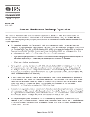 IRS Notice 1366 Tax Guide for Veterans’ Organizations