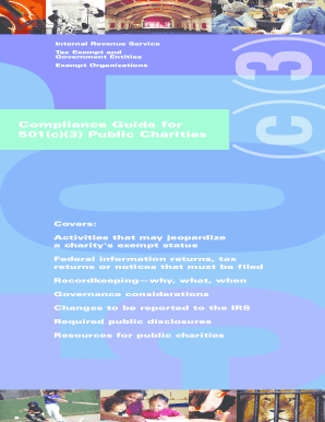 IRS Compliance Guide for 501(c)(3) Public Charities