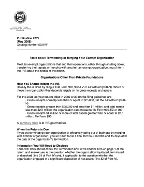 IRS Tax Exempt Organization Termination Guide