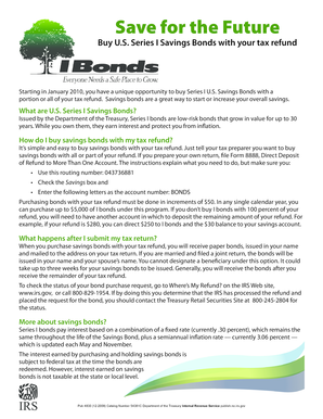 US Series I Savings Bonds Tax Refund Guide