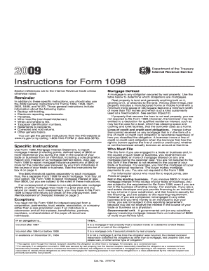 Instructions for Form 1098