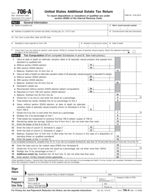 Form 706-A United States Additional Estate Tax Return