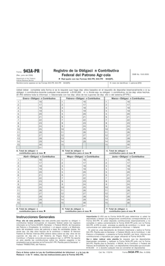 Forma 943A-PR Registro de la Obligación Contributiva
