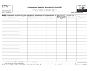 Schedule I-1 Form 990