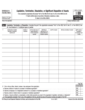 Schedule N Liquidation Form 990