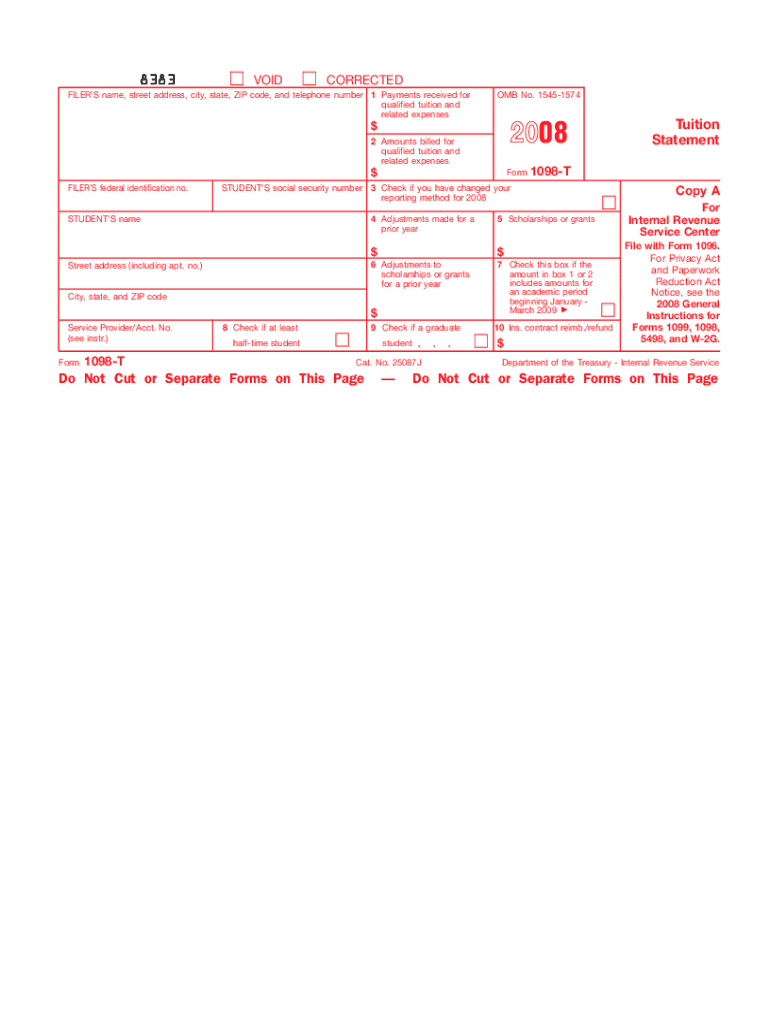 1098 t 2014 form Preview on Page 1