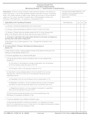 Employee Benefit Plan Top-Heavy Requirements