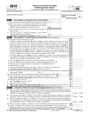 IRS Form 8610 2008