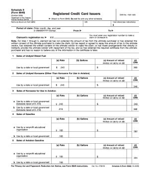 Schedule 8 Form 8849