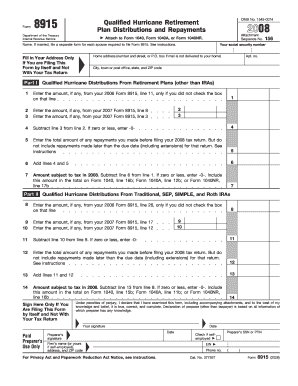 IRS Form 8915 2008