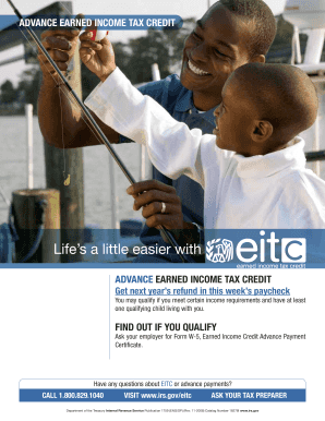 IRS Form W-5 Advance Earned Income Tax Credit