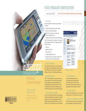 IRS Exempt Organizations Resources