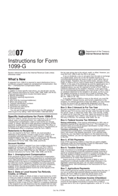 Instructions for Form 1099-G