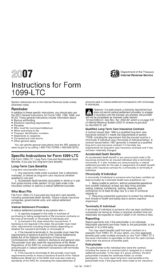 Instructions for Form 1099-LTC