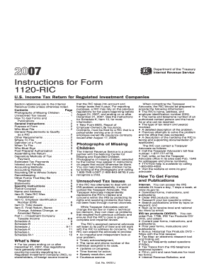 Instructions for Form 1120-RIC