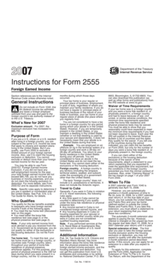 Instructions for Form 2555