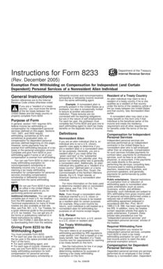 Form 8233 Instructions