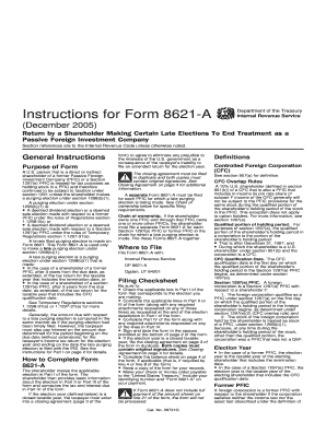 Form 8621-A Instructions