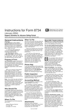 Form 8734 Instructions